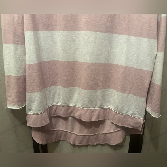Z SUPPLY The Weekender Cotton Blend Oversized Striped High Low Pullover Top - Picture 6 of 8
